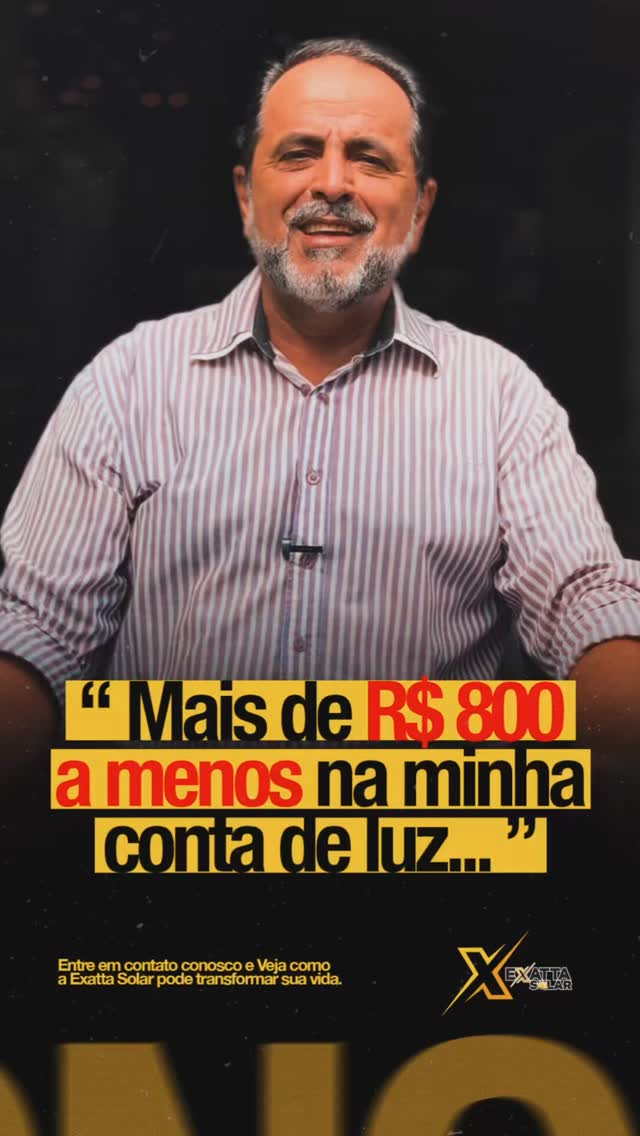 15 meses de solar e até R$ 800 de economia por mês.